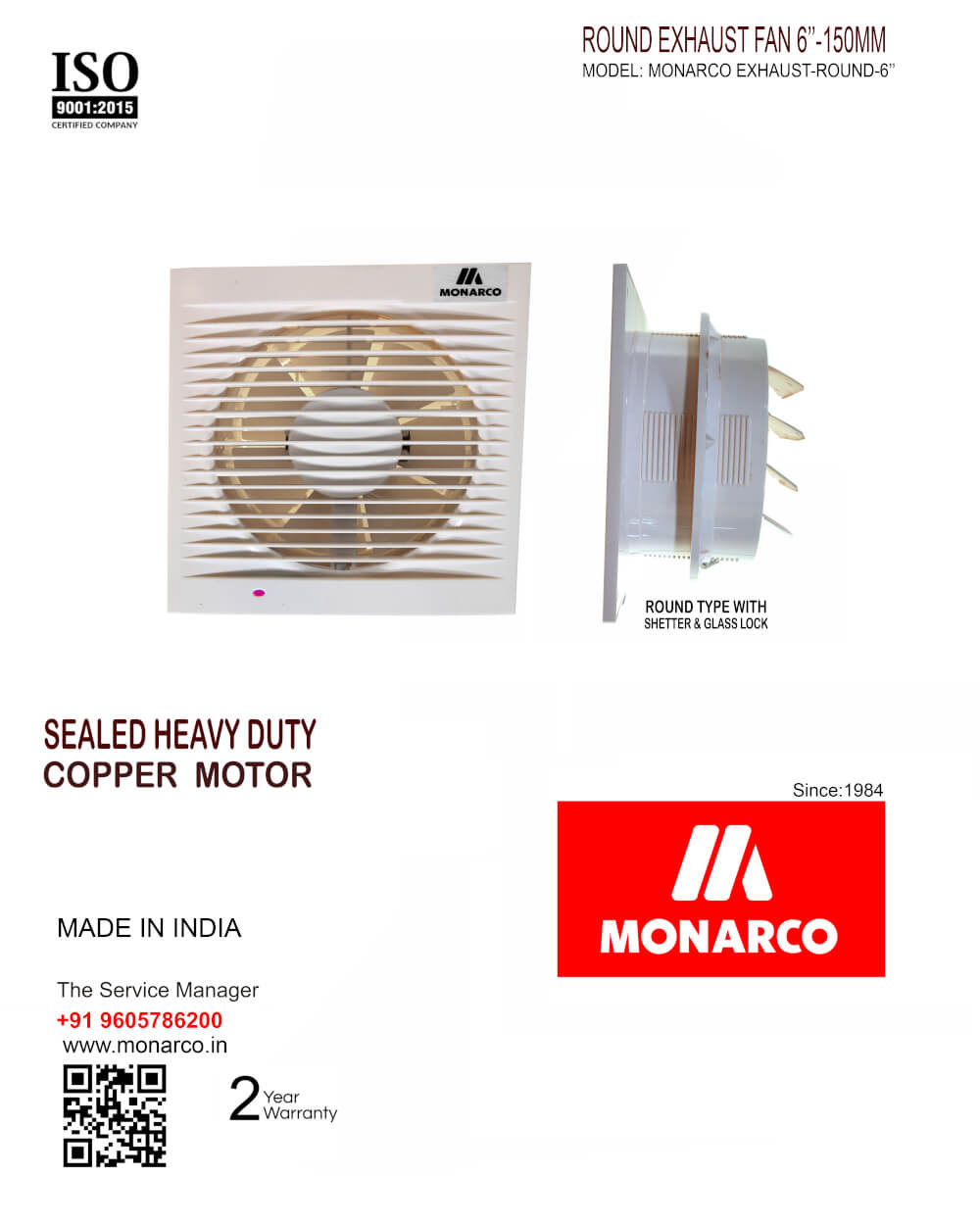 Monarco Round Exhaust Fan 6