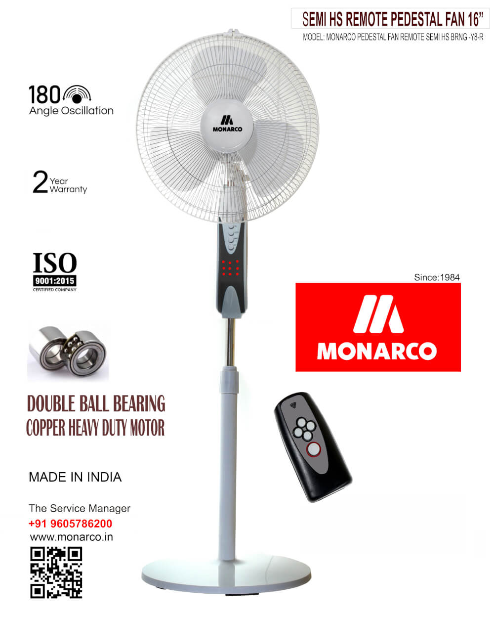 Monarco Pedestal Fan Remote